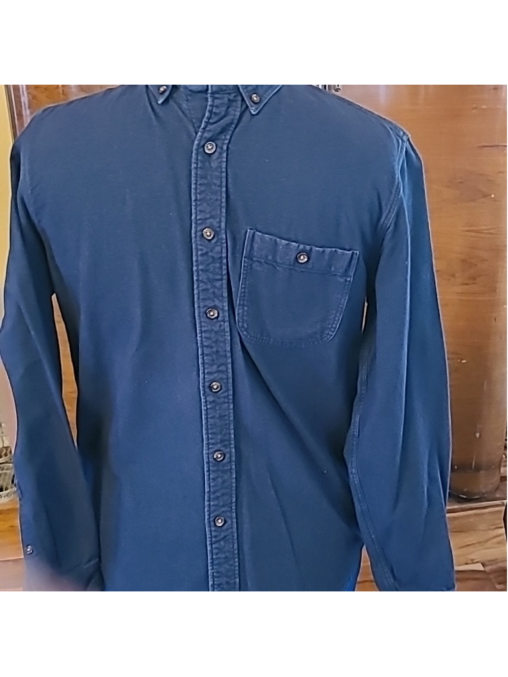 J Crew Navy Brushed cotton with elbow patches sz. S. (#2678EEE)Soft Suede Feel .